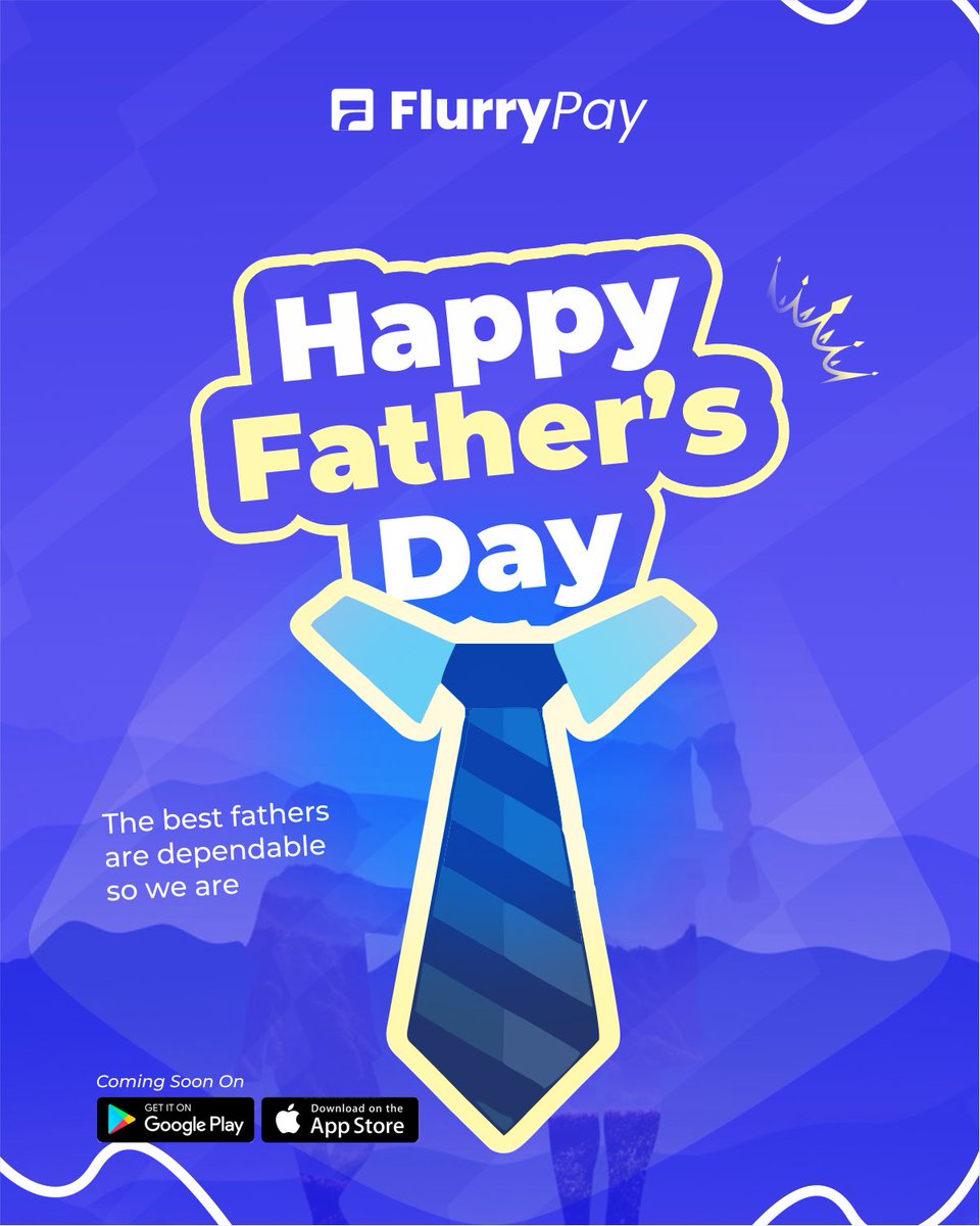 FlurrypayHq's tweet photo. To dads who show up every day with love, wisdom, and sacrifice ⭐️

Happy Father’s Day from Flurrypay 🤍 https://t.co/3U92pS2G1X