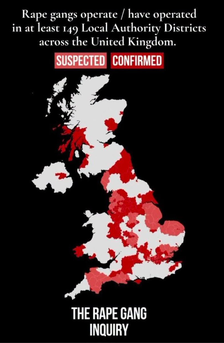 MikeStewart79's tweet photo. π¨SIX SCOTTISH AUTHORITIES NAMED IN RAPE GANG INQUIRY AS REPOPT WARNS OF MAJOR INTELLIGENCE GAPS
A major new inquiry into Britain's rape gang scandal has identified six Scottish local authorities where grooming gangs are known to have operated, while warning that Police Scotland may lack the intelligence systems needed to properly identify and track organised child sexual exploitation.
Aberdeen City, Argyll and Bute, the City of Edinburgh, Glasgow City, South Ayrshire and West Dunbartonshire all appear in the Inquiry's list of affected areas.
The findings come from the Rape Gang Inquiry, led by Restore Britain MP Rupert Lowe, and emerge just months after the Scottish Government announced a statutory public inquiry into grooming gangs under Professor Alexis Jay, the child protection expert whose investigation into Rotherham exposed one of the worst child exploitation scandals in modern British history.
The decision marked a dramatic U-turn by ministers.
For years, calls for a dedicated Scottish inquiry had been rejected despite growing pressure from survivors, campaigners and opposition politicians. The Scottish Government repeatedly argued existing mechanisms were sufficient and that a standalone investigation was unnecessary.
That position became increasingly difficult to maintain as fresh allegations emerged across Britain and public pressure grew for Scotland to examine its own experience of organised child sexual exploitation.
Now, before the Scottish inquiry has even begun its work, the Rape Gang Inquiry is raising uncomfortable questions about what authorities in Scotland know about organised abuse and whether the full scale of the problem has ever been properly recorded.
Among its most significant Scottish findings is the claim that Police Scotland has no dedicated marker for group-based child sexual exploitation and records ethnicity data inconsistently.
According to the Inquiry, those intelligence gaps make it more difficult to identify patterns, connect offenders, map networks and build an accurate picture of organised abuse. Where those links are not consistently recorded, networks can remain hidden, trends can be missed and opportunities to intervene can pass unnoticed.
The Inquiry also refers to a case in which Police Scotland allegedly received extensive digital evidence from a civilian specialist relating to a man accused of grooming a child while advertising himself as a Quran tutor. According to the report, the suspect later relocated abroad, reappeared and continued activity while under investigation.
The allegation forms part of a wider criticism running throughout the Inquiry, which argues that failures to properly identify patterns of offending and profile offenders due to fears over "community cohesion" and perceived "'islamophobia" have repeatedly hampered efforts to tackle organised child sexual exploitation across Britain.
While towns such as Rotherham, Rochdale, Telford and Oxford became synonymous with the grooming gang scandal, Scotland has largely avoided the same level of public scrutiny despite repeated calls for a national investigation.
The six authorities identified in the Inquiry stretch from the north-east coast to the west of the country and from the Central Belt into rural Scotland, challenging any assumption that organised child sexual exploitation was solely an English scandal.
Whilst the Scottish Government has spent years resisting calls for a dedicated inquiry, now investigators will begin their work against a backdrop of allegations covering huge swathes of the country as well as claims of significant intelligence gaps within Police Scotland.
Whether Scotland's experience truly differed from England's is precisely what the inquiry has been tasked with establishing.
The findings of the Rape Gang Inquiry suggest the answers may prove deeply uncomfortable for Scotland.