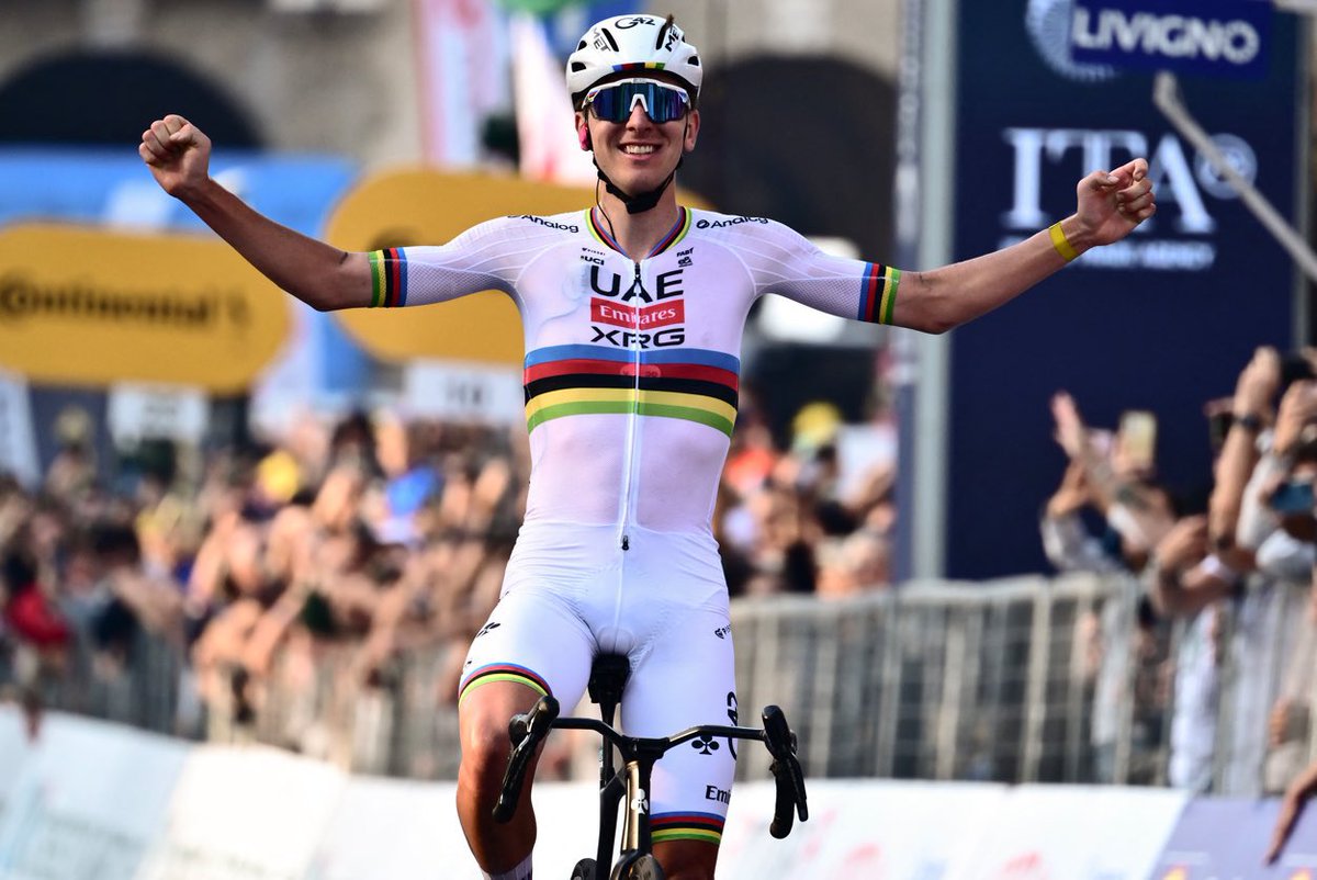 adrianllopisc's tweet photo. Palmarés de Tadej Pogacar:
🏆 4 Tour de Francia + 21 Etapas
🏆 2 Mundiales (Ruta)
🏆 Giro de Italia + 6 Etapas
🏆 5 Il Lombardía
🏆 4 Lieja-Bastoña-Lieja
🏆 3 Tour de Flandes
🏆 Milan-San Remo
🏆 Europeo (Ruta)
🏆 2 Tirreno-Adriatico + 3 Etapas
🏆 Vuelta a Suiza + 3 Etapas 🆕 https://t.co/jtRUo5lQ6s