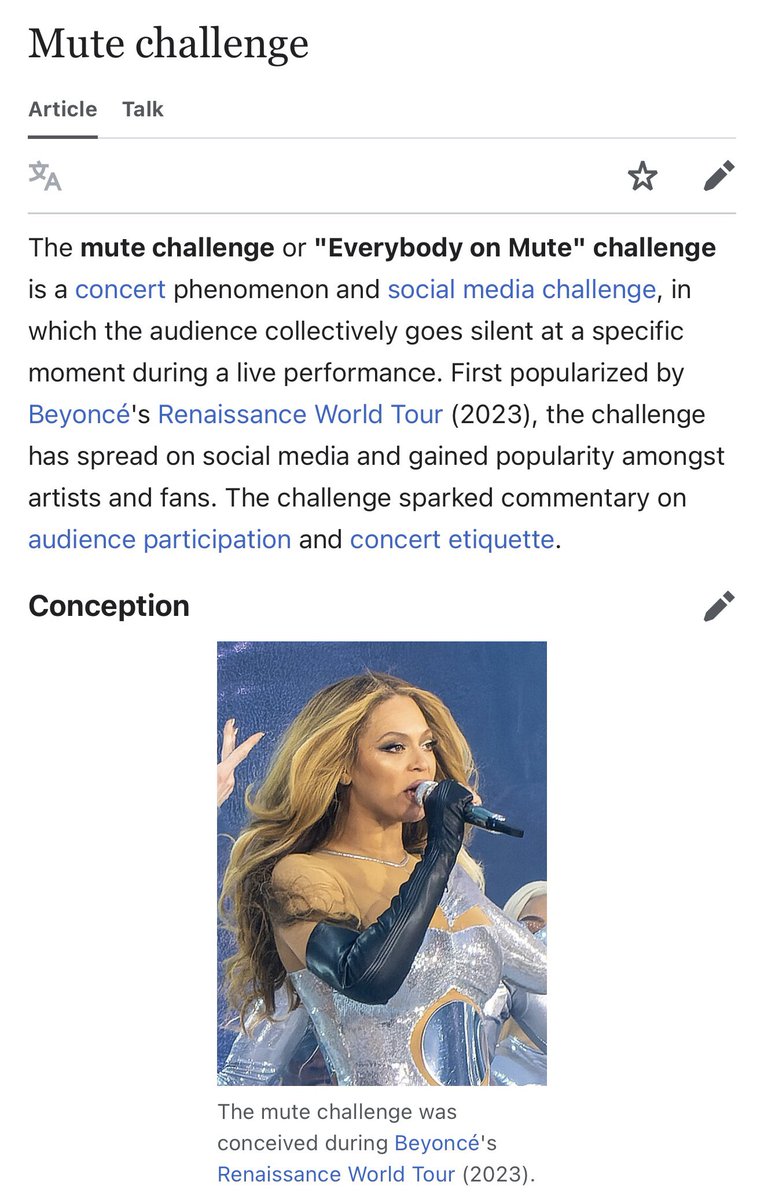 beyhivecombr's tweet photo. Chocada que o mute challenge tem até artigo na Wikipedia. 

Beyoncé you will always be that girl. https://t.co/BEUrGKoeZc