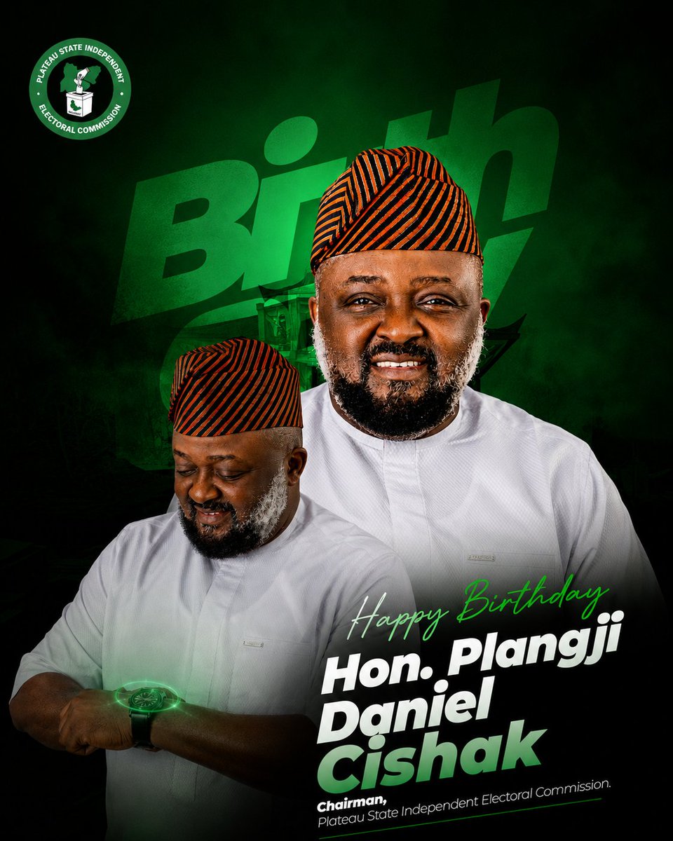 plasiecorg's tweet photo. Happy Birthday to our Chairman, Hon. Plangji Daniel Cishak. Your leadership, dedication, and commitment to electoral integrity continue to inspire us. Wishing you good health, wisdom, and many more impactful years ahead. 🎉

#HappyBirthday #PLASIEC https://t.co/TT9M9bK1a3