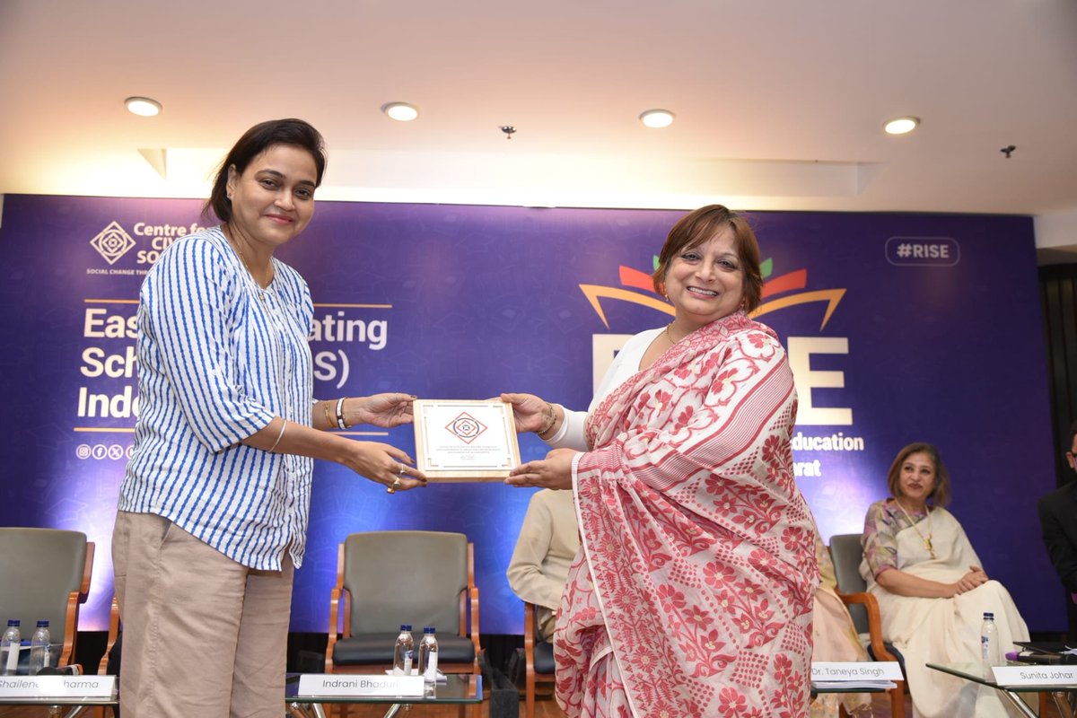 indranibhaduri's tweet photo. .....an interactive session and lot of learning participating in the panel for Reforming India's School Education (RISE) for #ViksitBharat!

19 June, 2026 at #IndiaInternationalCentreto

Kudos to the entire team to come out with the report on, 
The Ease of Operating School Index, 2026

#rise2026 #EoOS2026 #ccsindia
@gurcharandas  AmitChandra MihikaDutta  VardanKabra