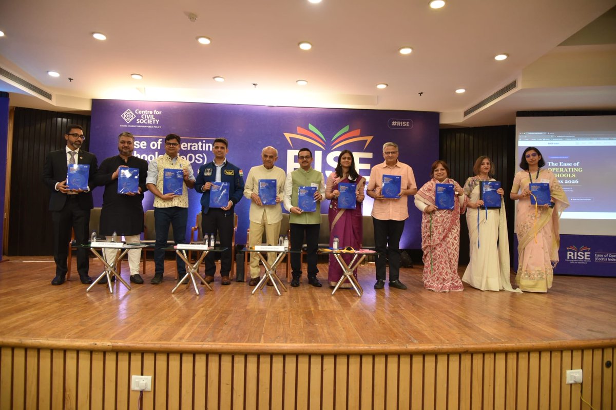 indranibhaduri's tweet photo. .....an interactive session and lot of learning participating in the panel for Reforming India's School Education (RISE) for #ViksitBharat!

19 June, 2026 at #IndiaInternationalCentreto

Kudos to the entire team to come out with the report on, 
The Ease of Operating School Index, 2026

#rise2026 #EoOS2026 #ccsindia
@gurcharandas  AmitChandra MihikaDutta  VardanKabra