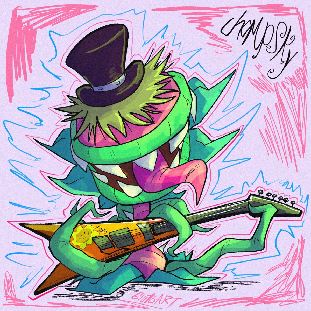 GlutoART's tweet photo. Professional guitar shredder for the Bad Roots, Chompsky https://t.co/NmxFvC7xRm