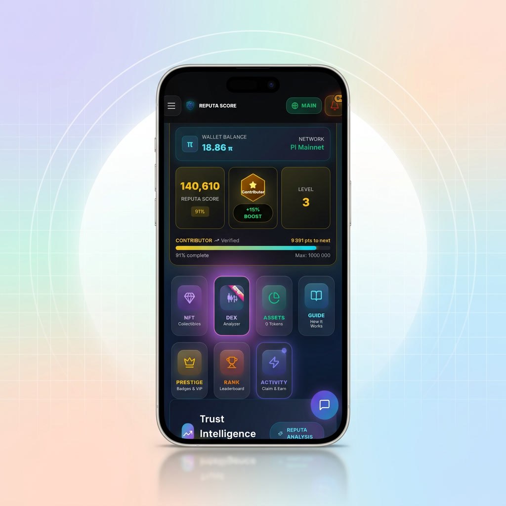 ReputaScore's tweet photo. Something big just dropped. 🔥
We've been building quietly — and today, we're ready to share it.
Introducing DEX Analyzer — now live inside Reputa Score. 🥧
Here's what you get:
↳ 📊 Live market tracking 157 tokens in real-time
↳ 💧 61.96M π total liquidity monitored
↳ 💼 Demo Portfolio — trade with virtual π, zero risk
↳ 📈 Price charts, volume, market cap & gainers — all in one place
↳ 🔒 No private keys. Ever.
This is just the beginning.
Try it now → https://t.co/EzBUvYdi4l

$PI #PiNetwork #ReputaScore #DEXAnalyzer #DeFi