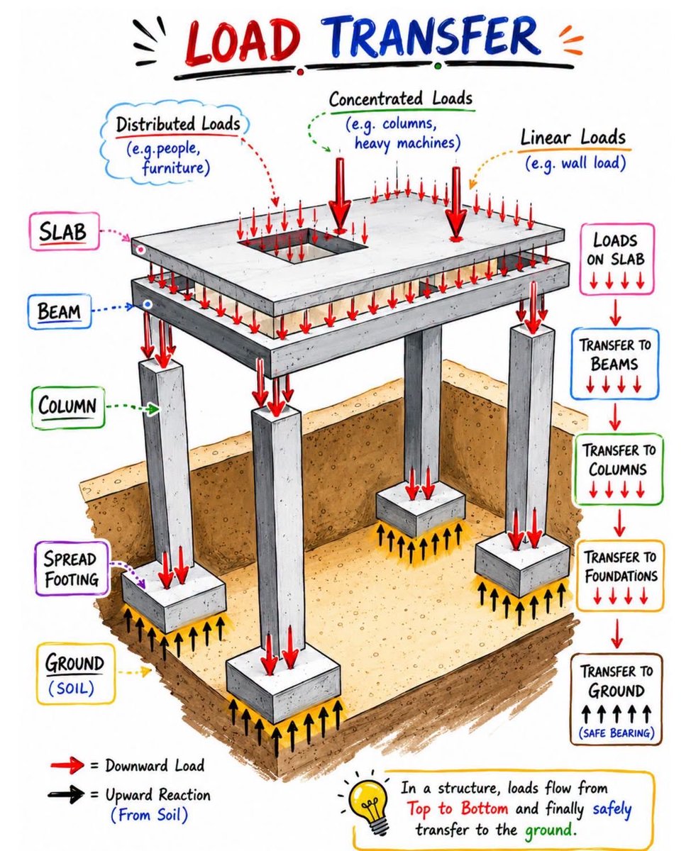 Load Transfer From Rope Load Transfer in Building Structures Loads applied on a slab are ...