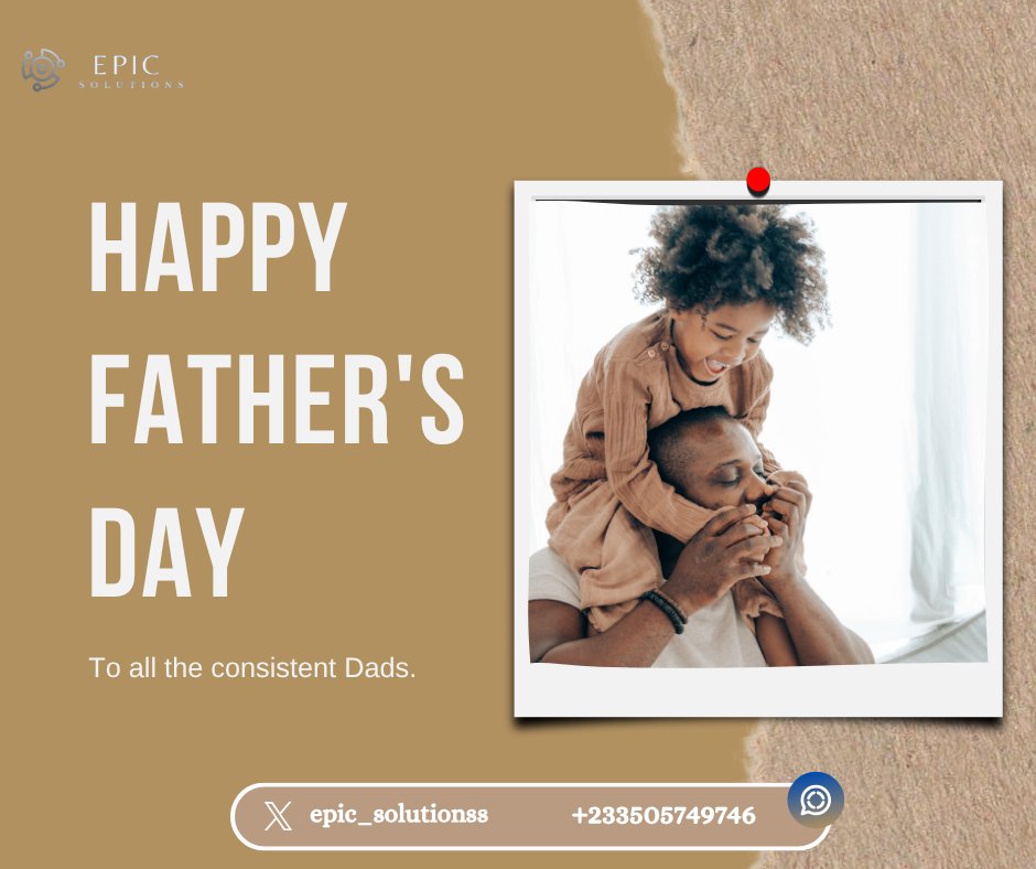 epic_solutionss's tweet photo. Happy Fathers Day to the unappreciated, less-celebrated and consistent fathers. 

#HappyFathersday 
#Fathersday https://t.co/eizS2y2LDB