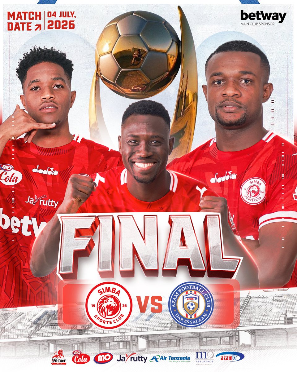 SimbaSCTanzania's tweet photo. Mpinzani wetu wa fainali ya Kombe la Shirikisho ni Azam FC. Wengine ndio kama mlivyosikia. #NguvuMoja https://t.co/duGHkDqbLj