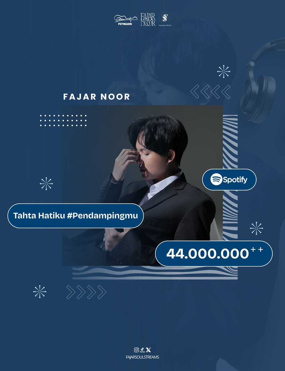 fajarsoulstream's tweet photo. 44M+ Streams and still climbing! 
'Tahta Hatiku #Pendampingmu' is proof of our endless love 💙

Thanks for your endless support and keep streaming guys! 🎧

#tahtahatiku #fajarnoor https://t.co/jItsmWagc3