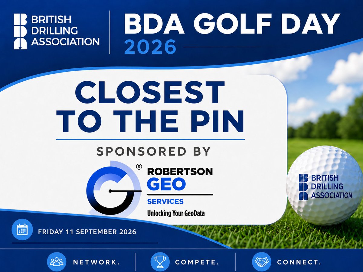 britishdrilling's tweet photo. BDA Golf Day 2026 – Closest to the Pin Sponsor...

The BDA is delighted to confirm Robertson Geo as sponsor of Closest to the Pin prize at the BDA Golf Day, on Friday 11 September, at “The Oxfordshire”.

Event info: https://t.co/PLhyOHNIjP https://t.co/J9mf9ZleJY