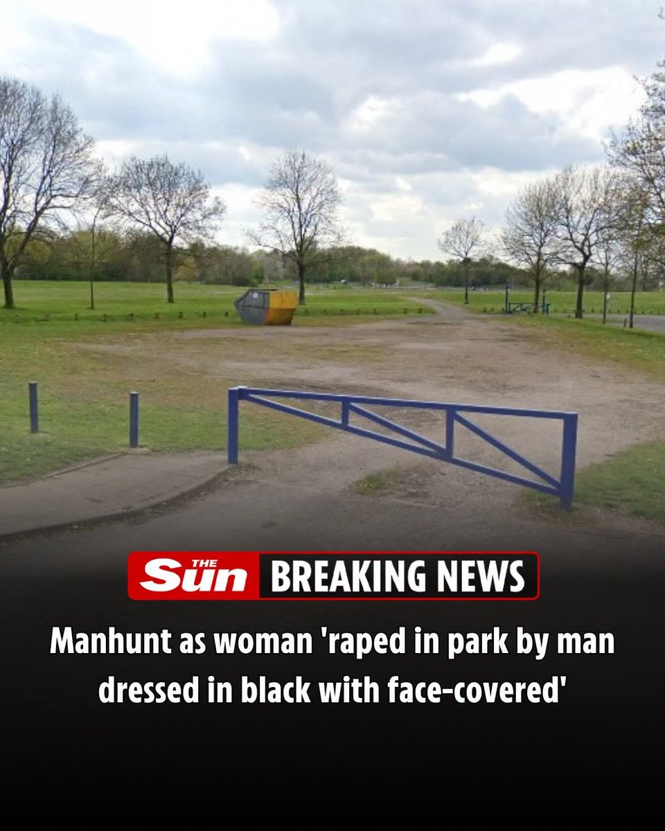 DonnaLouise1212's tweet photo. HORRIFYING: 

Woman in her 20s raped in broad daylight in Central Forest Park, Hanley (Stoke-on-Trent).

Suspect: Tall man (6ft 2"), dressed all in black with face covered.

This happened Wednesday afternoon. Police need witnesses  especially a male jogger who checked on her right after.

Share this. Stay safe out there. Women deserve to walk parks without fear.