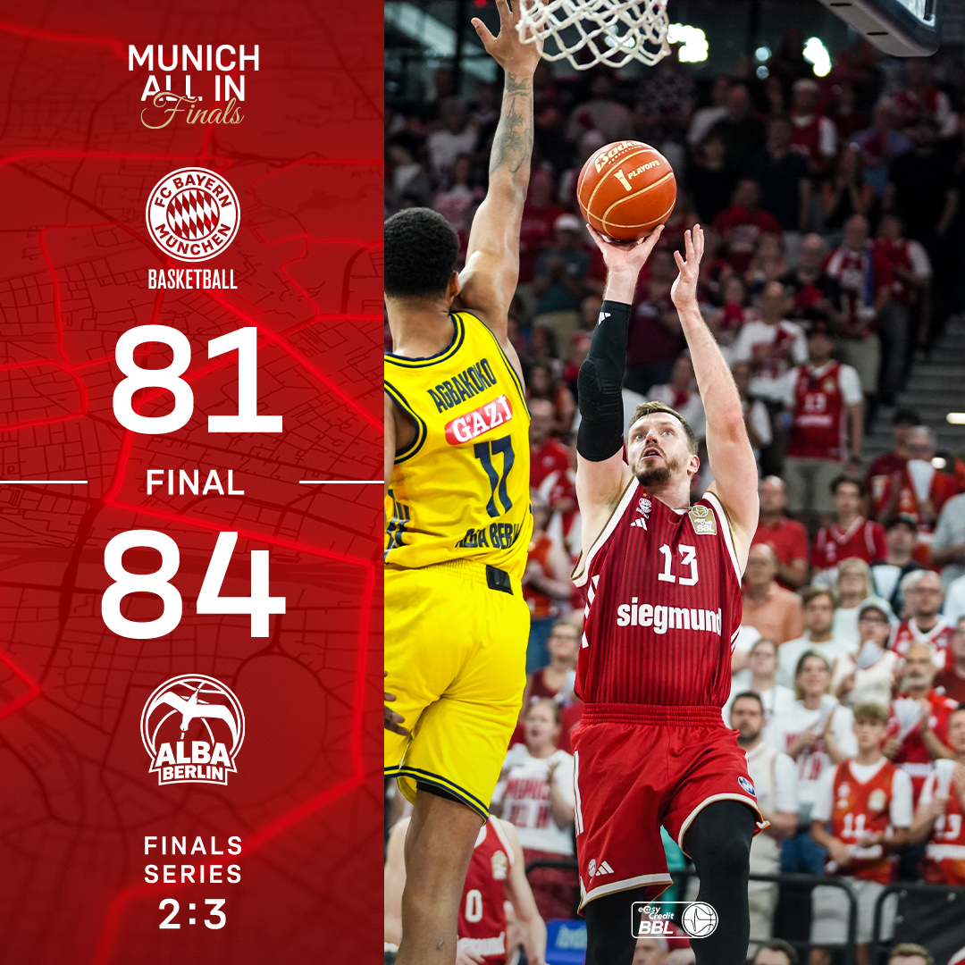 FCBBasketball's tweet photo. Wir verlieren das 5. Spiel. Damit geht der Meistertitel nach Berlin. Herzlichen Glückwunsch und Respekt für diese Final-Serie, @albaberlin 🤝

Zum Spielbericht: https://t.co/JgVaqm6Mck https://t.co/AJ4plLEtn1