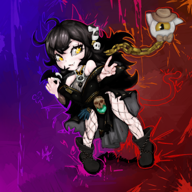 iosheep's tweet photo. Grimmi vampyre in her necromancer outfit and her sidekick Skelter Fabien~ from vampire masquerade 2 from her stream back then c; Did a little touch up since I have last posted on Grimmi's discord :3 #Grimmipics https://t.co/82ABF0DiM3