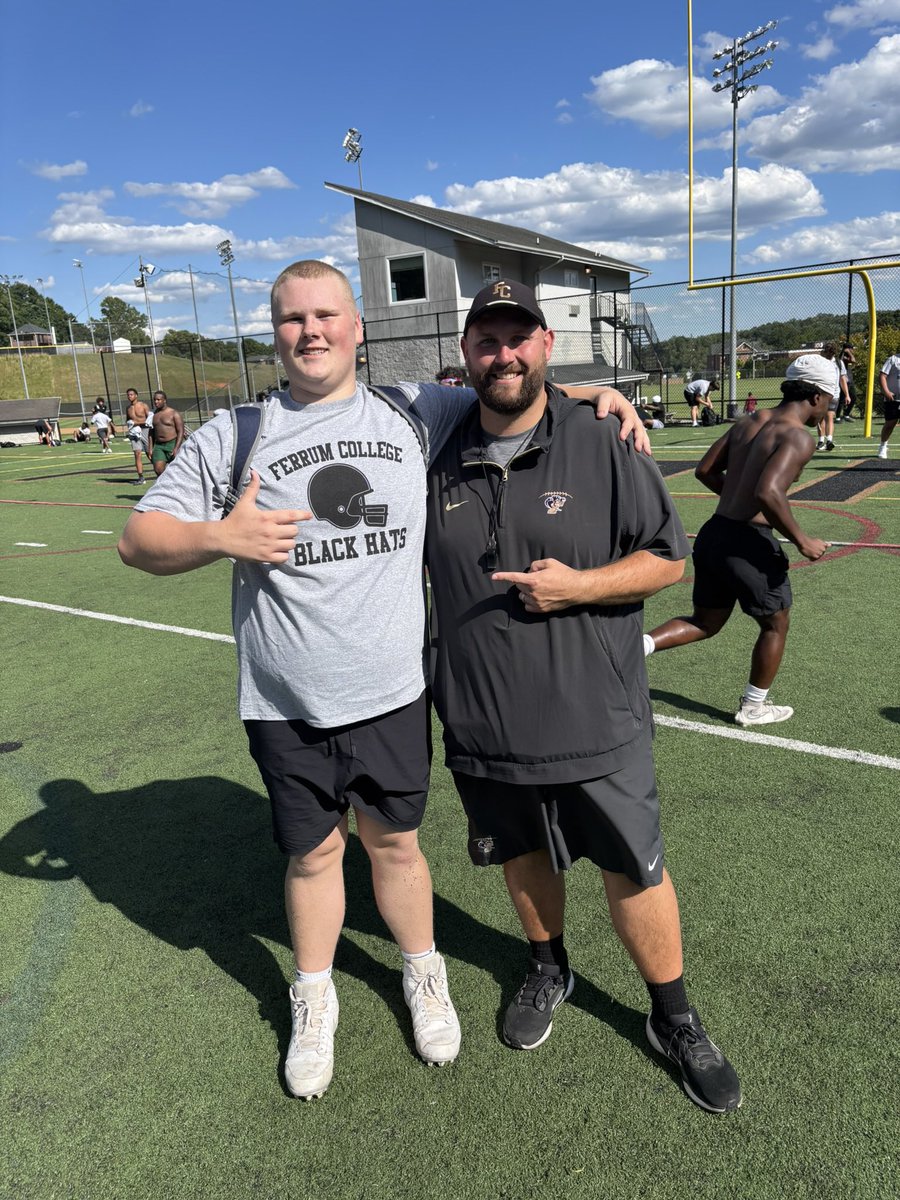 Conner_McCoy72's tweet photo. I had a great day yesterday at the Ferrum prospect camp. Thanks to @CoachJeffGerzog for the invite. It was great  to meet you @_Coach_Clark. Appreciated the feedback and coaching you provided. I look forward to being back on campus for more work with you. https://t.co/thUmEukAEb