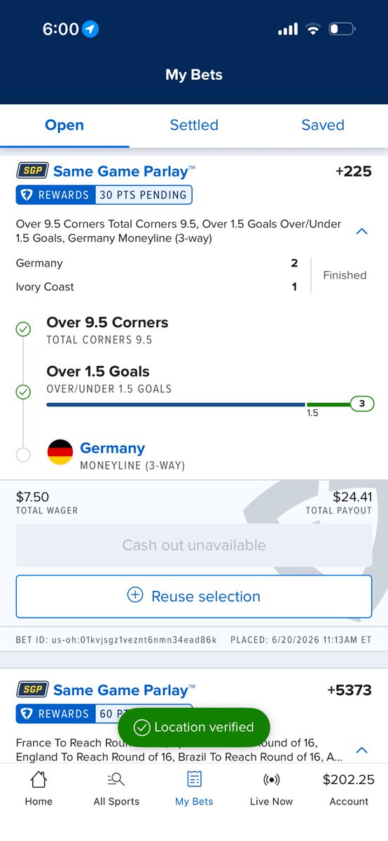 ray62774's tweet photo. Yesterday,i absolutely nailed it. If you want to make some extra money,follow me like this post and I will upload my next parlay for you guys. It’s completely free. Use it before it gets costly. #Worldcup2026 #Parlays #Fanduel #DYOR https://t.co/H5031l55wA