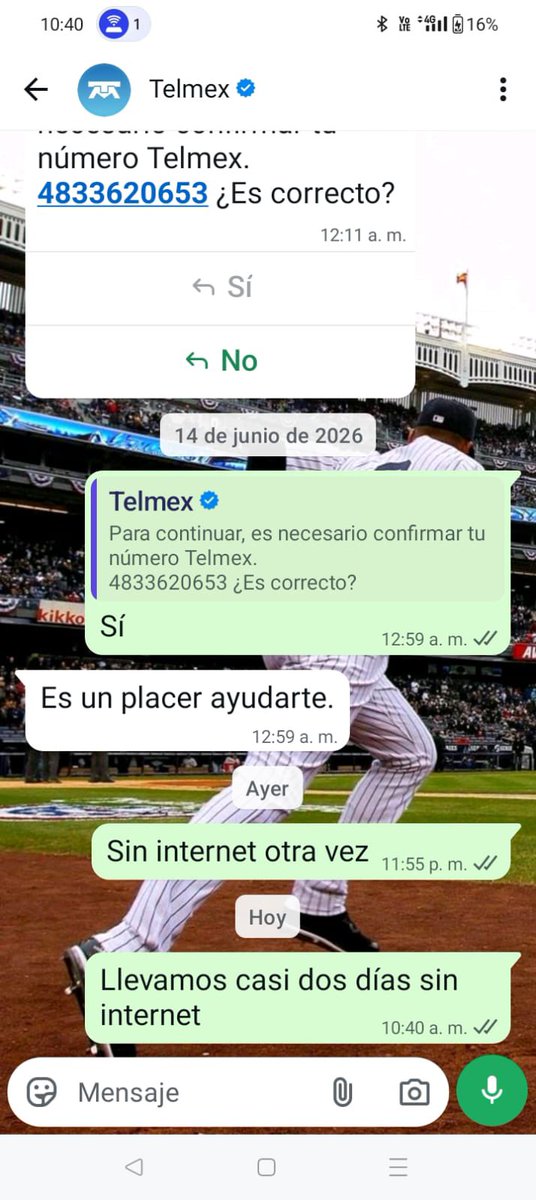 EduMh15's tweet photo. Eres buenisimo para andar cobrando @TELMEXSoluciona 
@Telmex 
Pero cuando se va el servicio no solucionas nada y todavía nos cobras los días que no tenemos internet!
Aaaa pero si se pasa un día sin pagar ya nos estás cortando el servicio.
Horrible servicio!!!! https://t.co/lhBHku0jLa