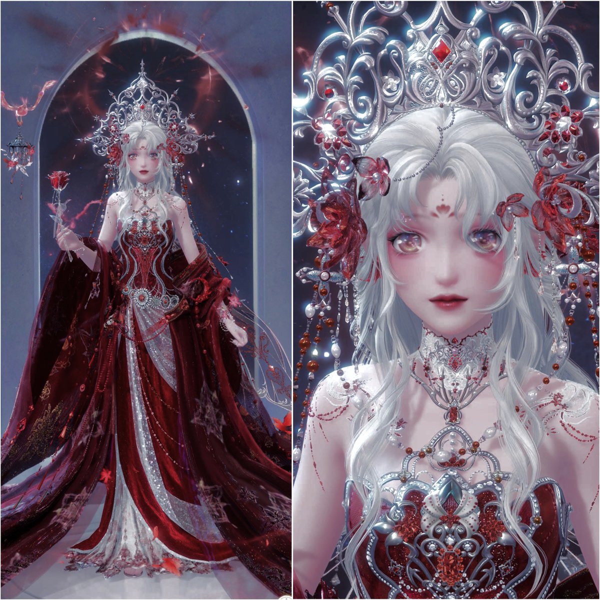 fiberfaerie_'s tweet photo. my crimson rose🥀 i ended up using the full eureka set with this outfit

#infinitynikki #untiltideends https://t.co/lArujSfInc
