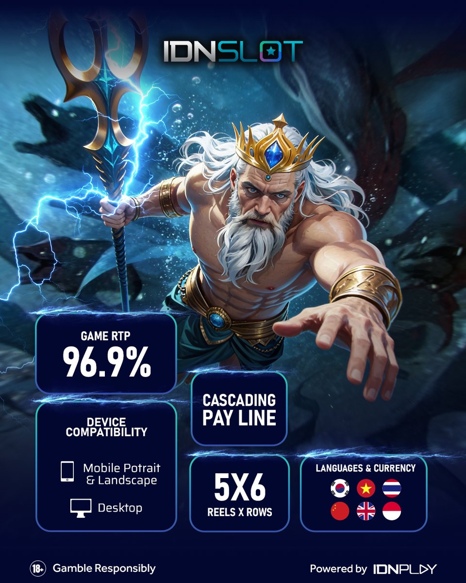 OfficialIDNPlay's tweet photo. From mysterious depths to legendary rewards, 
Ocean Lord is packed with reasons to keep exploring 🌊

🔞| Gamble Responsibly | https://t.co/celJYu7Y5N #idnslot #idnplay #oceanlord https://t.co/Dq6OIPka3D