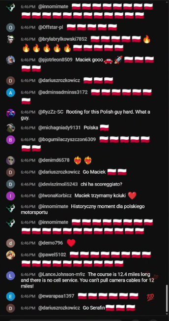 Milosh_25's tweet photo. there was immense Polish pride on display in the Pikes Peak chat stream not long ago https://t.co/OzCnh7vKBZ