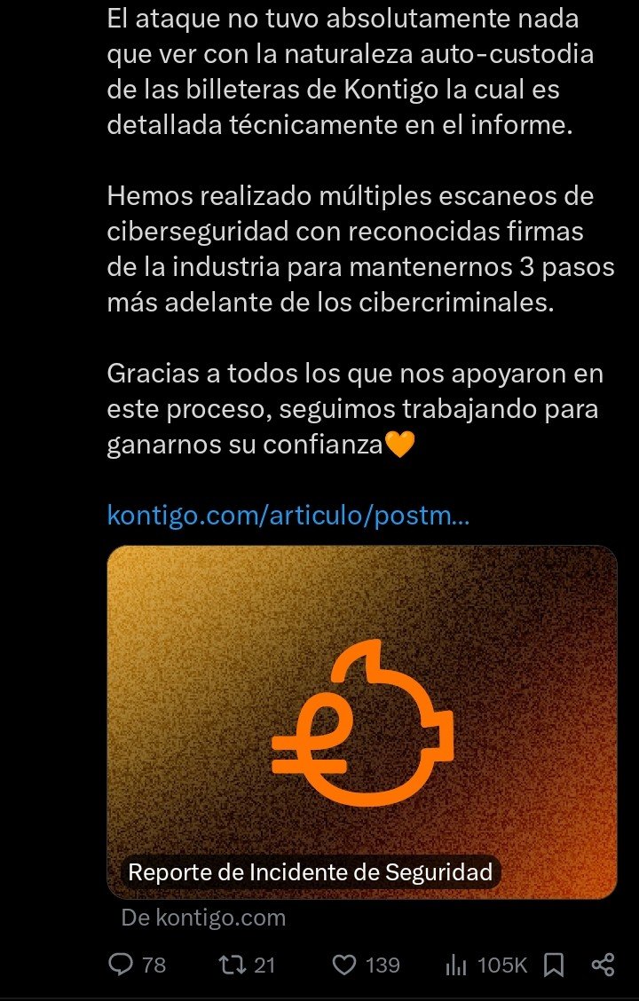 CiscoCANFT's tweet photo. Revisando noto que @kontigo_app ha empezado a eliminar de sus redes las menciones a su supuesta arquitectura auto custodia, obviamente sin admitir que fue publicidad engañosa 

Dejo aquí evidencia para que no digan luego que fue una alucinación colectiva https://t.co/FXuERbKpB7