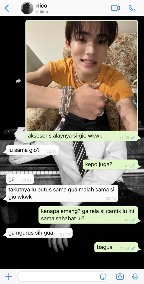 Keonhyeon_meng's tweet photo. #Keonhyeon five tweets au

-; Misal Nico Saga putus, tapi Saga masih mau balikan https://t.co/N6uFUlhjxn
