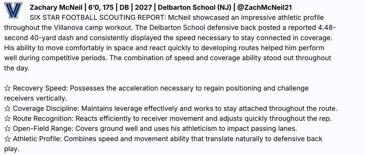 ZachMcNeil21's tweet photo. Thank you @sixstarfootball  for the write up!

@DelbartonFB 
@BrianJBowers5 
@_Coach_Chi 
@NovaFootball 
@CoachD_Johnson https://t.co/1GWtIQzz9f