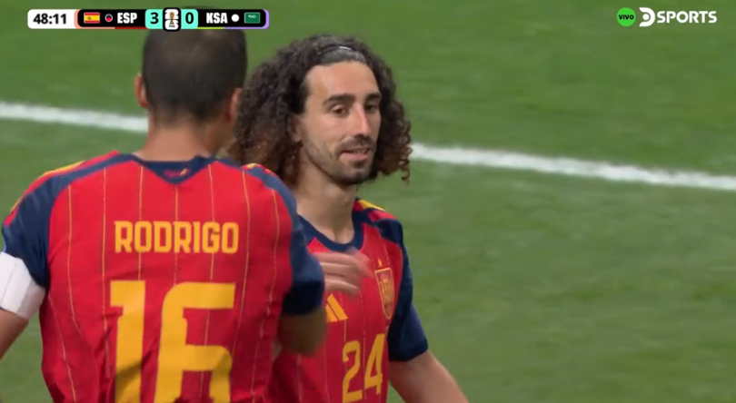 ADPSHOWOFICIAL's tweet photo. ⚽ ¡GOOOOL DE ESPAÑA!
Altambatki aprovecha el rebote tras el disparo de primera de Cucurella y termina marcando en propia puerta el defensor rival, para el 4-0 de la Furia Roja ante Arabia Saudita en Atlanta.
#CopaDelMundo #WorldCup2026 #España #ArabiaSaudita #ADPSHOW https://t.co/ESTVXiFkEJ