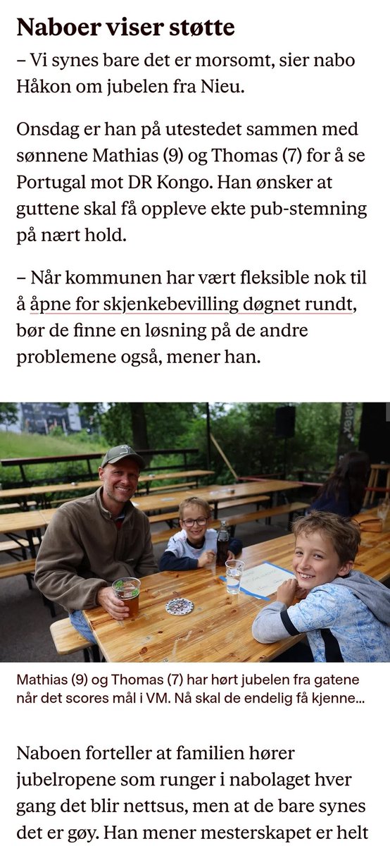 HognerX's tweet photo. Håkon er helten- og pappaen hele Norge fortjener.

Ikke noe sutring over litt fotballstøy i nabolaget. ✅️

Gutta skal få oppleve pub. ✅️

Velger seg en helt midt-på-treet kamp. ✅️

Orker ikke noe byråkratisk fjas fra kommunen sin. ✅️

Fasit! https://t.co/3cxySghCyD