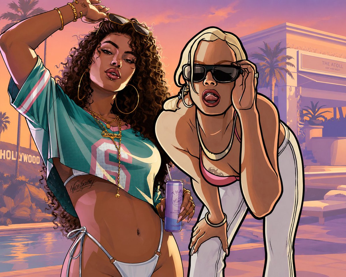 _GTAVI_'s tweet photo. GTA San Andreas (2004) Vs GTA 6 (2026) cover girl https://t.co/LhwQXhSjew