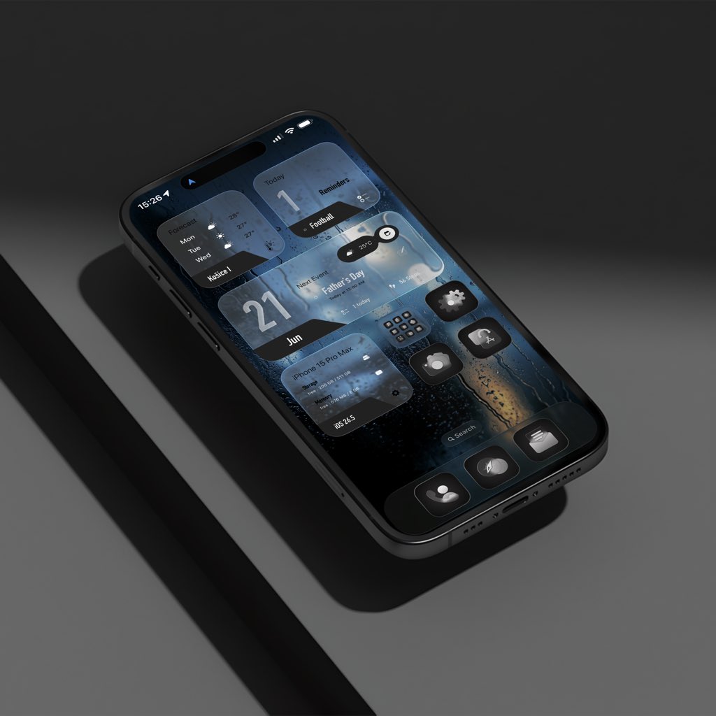 21MaRcO12's tweet photo. iOS homescreen setup 

Used:
Widgets: Veil iOS widgets for widgy
Icons: Blacier iOS icons pack
Widgy app

Download links on widget and icon pack in my BIO

#widgy #ios #widget #ioshomescreen #customization https://t.co/H5EF8G0sbJ
