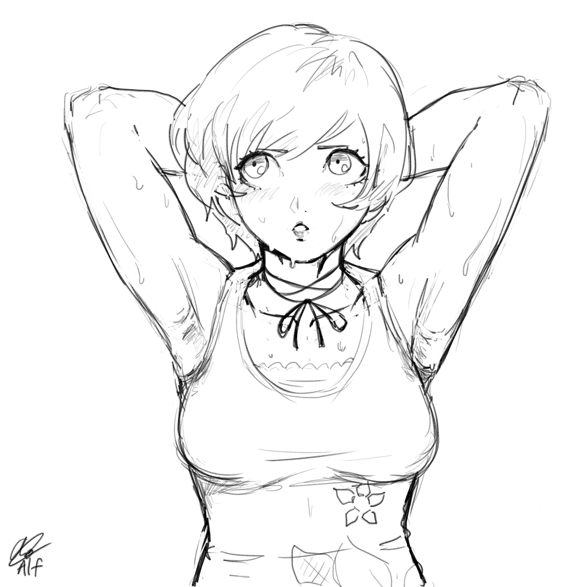 alfdavinchi's tweet photo. another epilogue chie sketch https://t.co/vznrTMnAS2