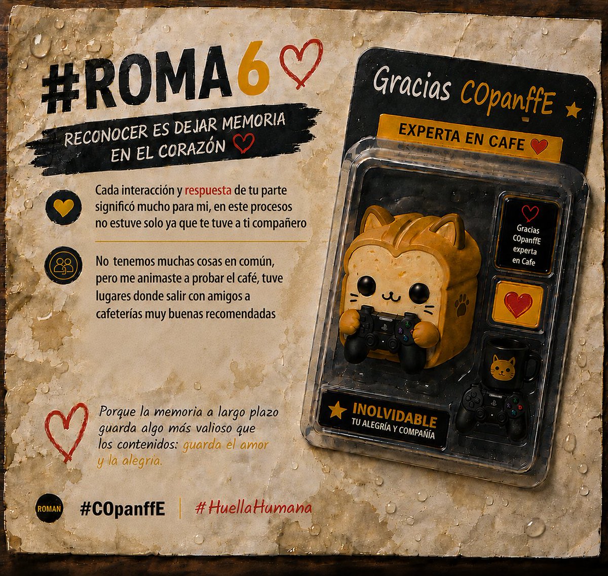 PanPhelps's tweet photo. Hoy quiero agradecer la compañía de @copanffee quien más interactuo conmigo. Te deseo grandes éxitos en tu futuro , tu constancia y disciplina te hará llegar lejos #ROMA6

Psdt: perdón la hoja se mojo un poco https://t.co/6rcPsvuJ3h