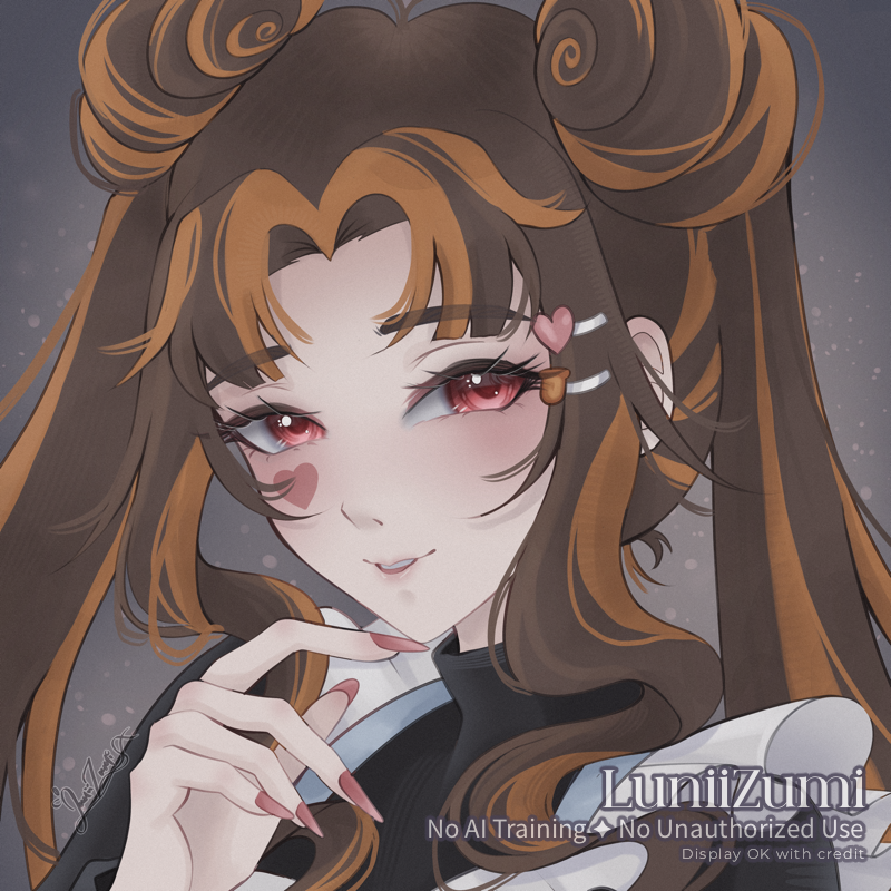 luniizumi's tweet photo. I redrew it maybe…  hahaha
I realised i was really unhappy with how the face turned out  in the end. https://t.co/TC36GVBNMx