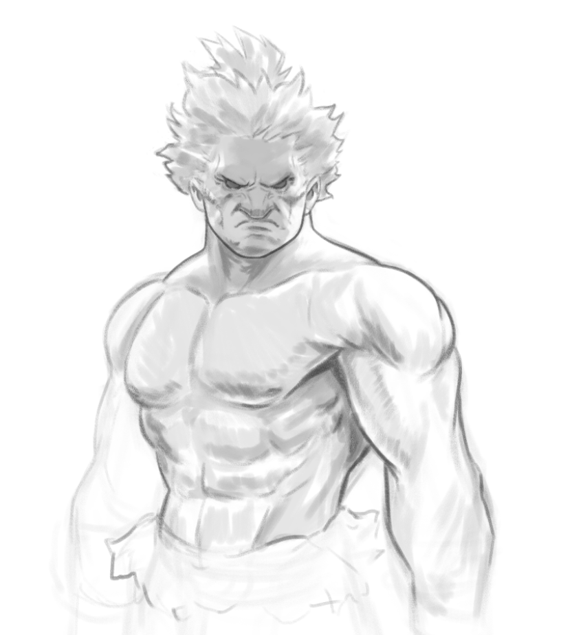 Meta_Abe's tweet photo. Father's Day sketch, it's a vibe lol. Yes, BloodSport is getting played in the background #happyfathersday #akuma #gouki #Streetfighter6 #CVS2 https://t.co/fcUmB4ukpA