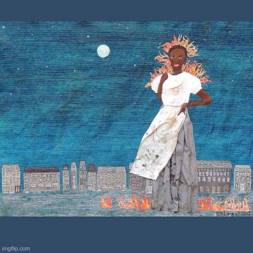 LiamOMaraIV's tweet photo. Old #Montréal was largely destroyed in a calculated act of revenge on #ThisDayInHistory in 1734 when an enslaved young woman, #MarieJosepheAngelique, set fire to her so-called owner's house. Acts of #resistance & #DirectAction were more common than your racist history texts said. https://t.co/w0geJwscyL