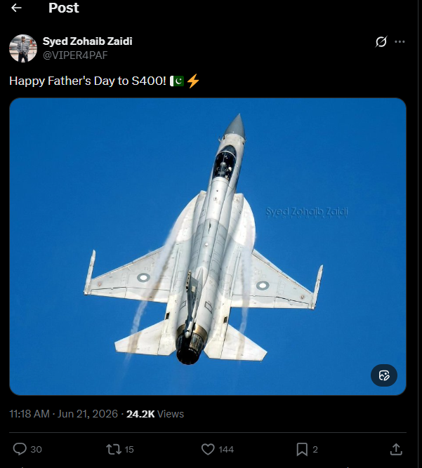2000Notran71915's tweet photo. Smartest pakistani, calling s-400 their father https://t.co/nDlzqBVzfS