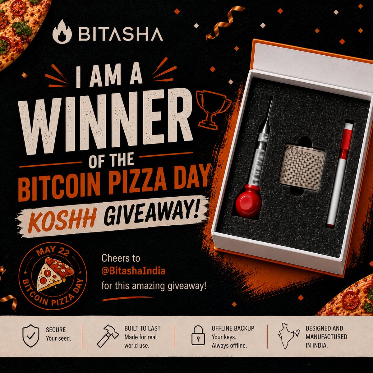 0xitadorii's tweet photo. let's goo, just won the Koshh steel seed plate from @BitashaIndia. 

now i can keep my backup with me anytime.

awesome thing, super excited to use it out! 

#Koshh

@YashKarakoti8 @SavvySID_3187 @GauravKara_koti you guys should also check it out! https://t.co/6WMhpP9r8m