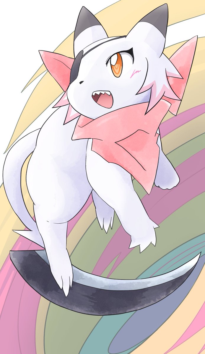 kuromenon's tweet photo. @3ra3rahair 誕生日おめでとうございます。フーちゃんを描��てみたので贈ります~ https://t.co/1FZrlnARJf