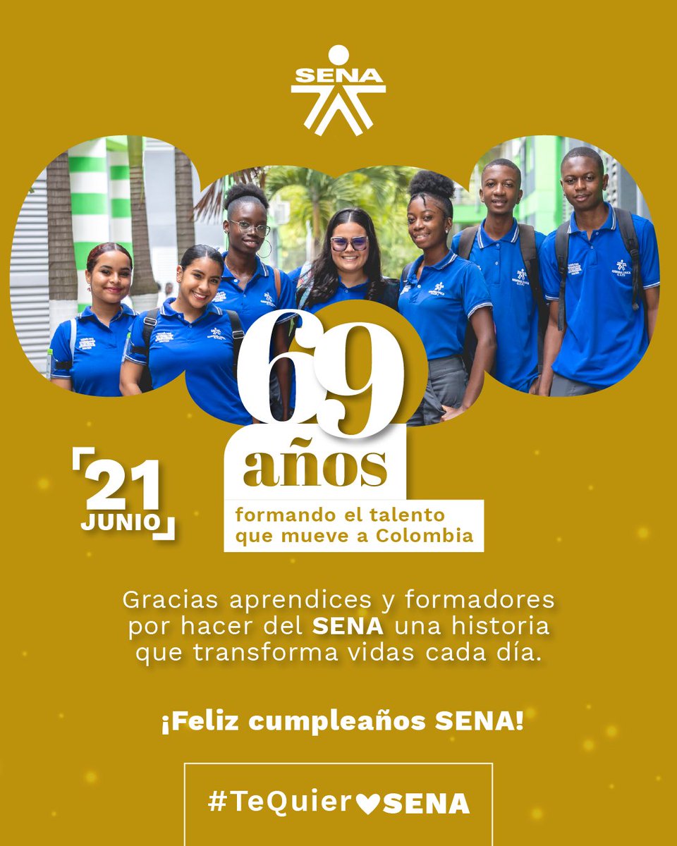 SENASucre's tweet photo. 🎉💚Hoy celebramos un año más transformando vidas, generando oportunidades y aportando al desarrollo de Colombia. Aprendices, instructores, contratistas y funcionarios renovamos nuestro compromiso de seguir trabajando con excelencia, pasión y sentido de pertenencia.

 #SENASucre https://t.co/bIvCcbiLCu