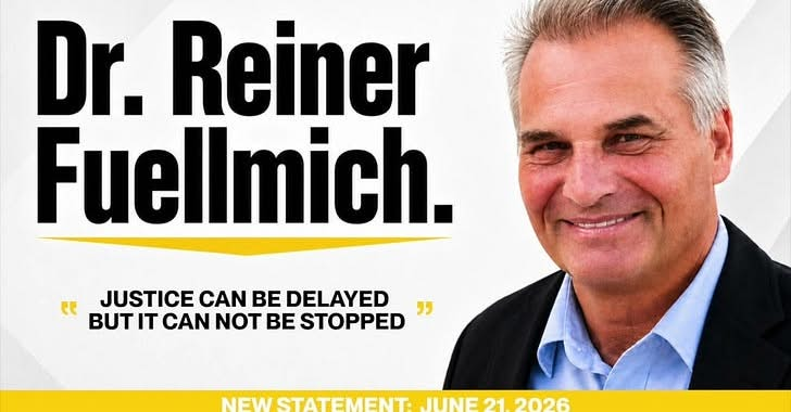 Betty214779332's tweet photo. NEW STATEMENT ~ Dr. Reiner Fuellmich https://t.co/5NI94n87Zc https://t.co/PqAMOMkEgE