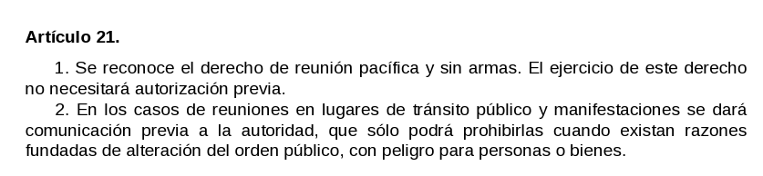 EdisonPitagoras's tweet photo. @elisabeni Vaya nivel Elisa.

Se llama "DERECHO DE MANIFESTACION".

Artículo 21.  de la CONSTITUCIÓN ESPAÑOLA.

Y además es uno de los DERECHOS FUNDAMENTALES.

¿Y eso para Elisa Beni es inaceptable en un Estado de Derecho? https://t.co/xcVzR9G2nx