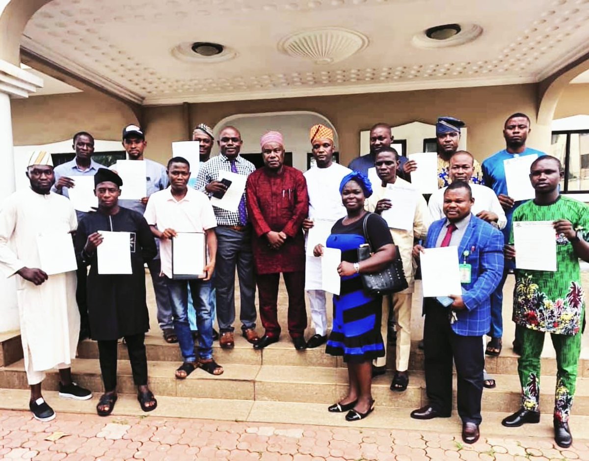 BuhariOyoNorth's tweet photo. I am glad to announce that I recently facilitated permanent employments into a federal agency to 16 qualified graduates from Oyo State. 

This is not just about jobs. It is about changing lives. It is about giving our people a fair representation at the Federal civic service. https://t.co/eS8PLUJrup
