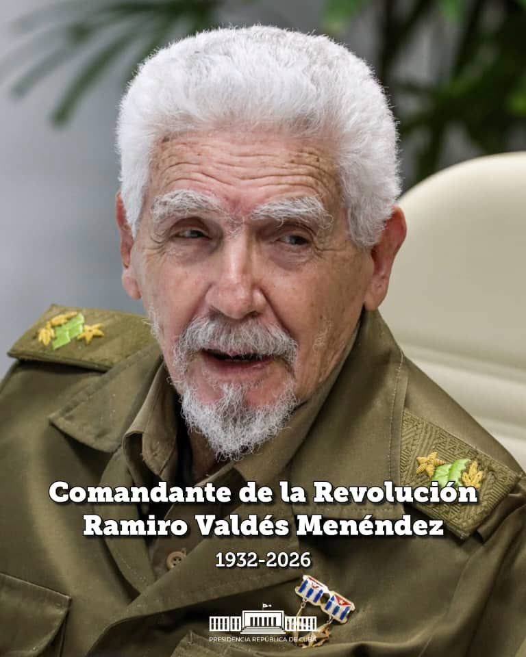 JorgeSutil2's tweet photo. Desde la Ciudad de los Tinajones #Camagüey lamentamos y sentimos la partida física del Comandante de la Revolución Ramiro Valdés Menéndez, nuestras condolencias a familiares y compañeros. https://t.co/rGlZTyMtiB