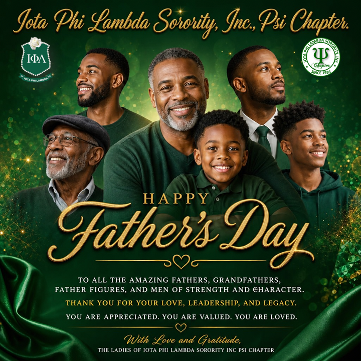psi1936's tweet photo. Psi Chapter of Iota Phi Lambda Sorority, Inc. proudly celebrates Father’s Day, honoring the men whose strength, guidance, and unwavering love shape families and communities every day. We also offer a special salute to the Men of Iota (MOI) Auxiliary, whose dedication and support. https://t.co/zbvcX12t5n