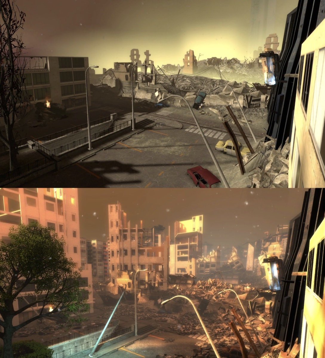 LumpyTheCook's tweet photo. All of these video game remakes have the same vibe as the Half-Life 2 Cinematic Mod. On an aesthetic and spiritual level, this was the blueprint. https://t.co/PaDirqJx6x