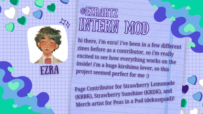 amansmanzine's tweet photo. Please welcome Ezra! They're our second Intern Mod! Truly, another great member of the team who has a deep appreciation for everyone's favorite manly man! With their incredible talents, they'll make Kirishima gets plenty of love and attention! #RedRiot #Kirishima #Unbreakable https://t.co/bo4akloGm8