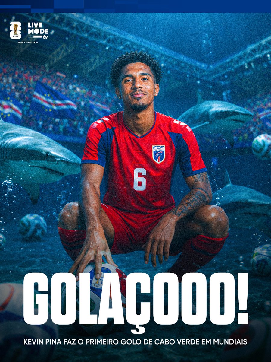 LiveModeTV_PT's tweet photo. OBRIGADO, KEVIN!! TU ÉS GIGANTE!! 🇨🇻

AINDA NÃO ESTOU EM MIM!! 😍

🚨 ESTAMOS EM DIRETO A ACOMPANHAR O JOGO! VENHAM! 🚨

#SempreOnLMTVPT #Mundial2026 #CaboVerde https://t.co/8OwJK3kiQ6