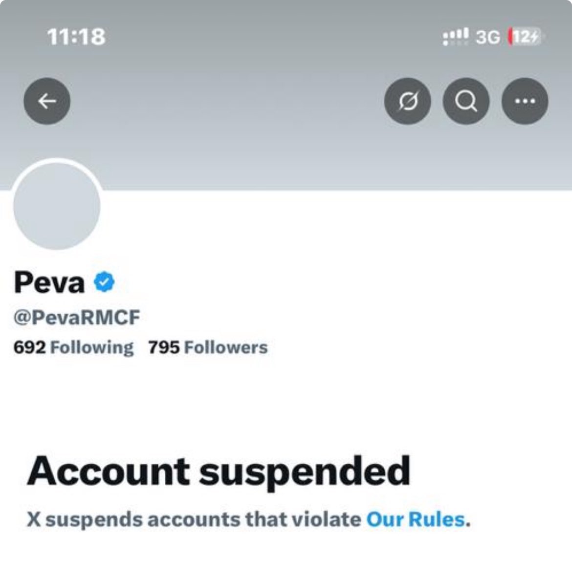PevaRMCF's tweet photo. X suspended this account and it didn’t remain the same https://t.co/UxYa0ngta2