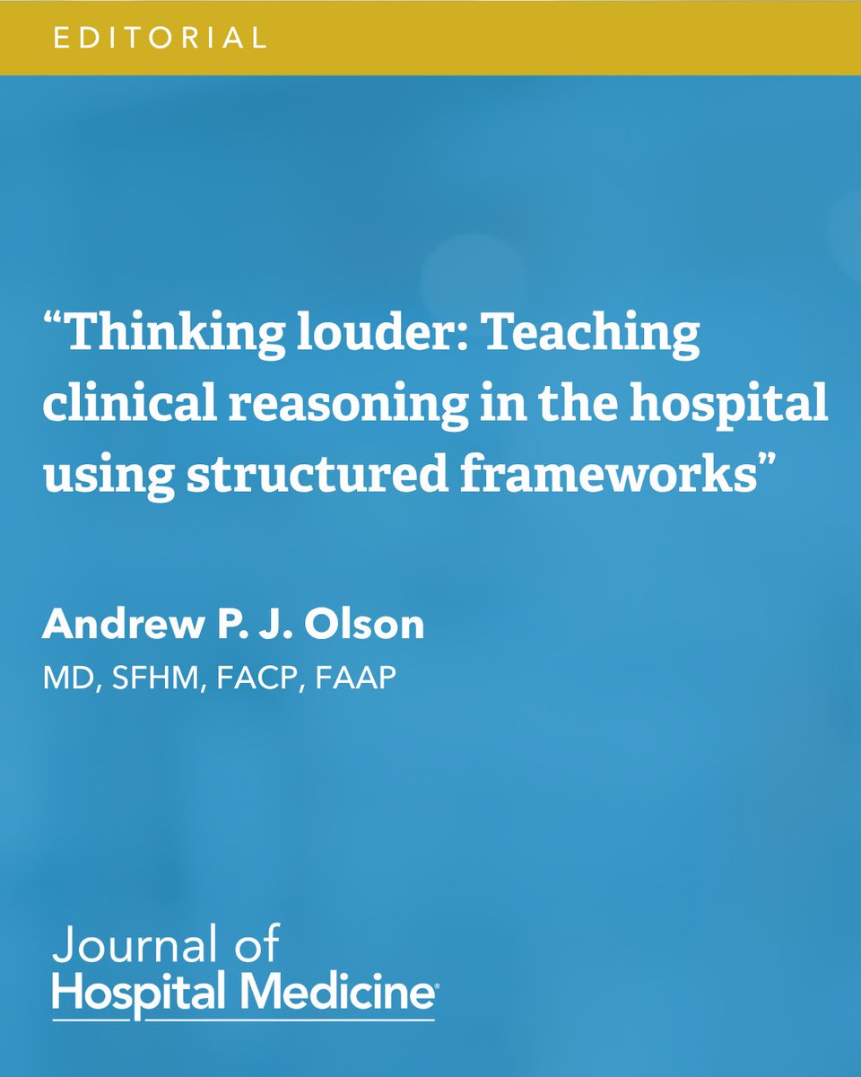 JHospMedicine's tweet photo. Great clinicians and great fathers make their thinking visible, teach through uncertainty, and help others find their way.
This Father’s Day, read this thoughtful editorial on clinical reasoning.

Happy Father's Day ♥️ 
🔗: https://t.co/F3gERKmkLG 
#SHM #JHM #FathersDay https://t.co/wkb1HJtW7K