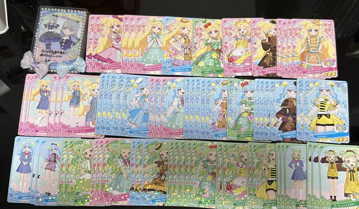 choco___pon's tweet photo. 【交換】ひみつのアイプリ おねがいアイプリ カード

譲)ひまり、みつき、サクラ、タマキ、リンリン、アイリ、チィ、ビビ、じゅりあ、おとめ、リング、いのり、あおい、ぐみ

求)つむぎ(黒)、える>すばる
絵柄なんでも⭕️

初回様固ツイ必読
同レア同士、纏めて優先です。
リプライお待ちしております✨ https://t.co/8tAYrfuMO7